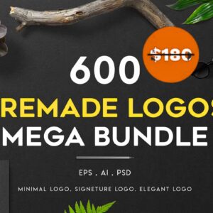 600 Premade Logos Mega Bundle